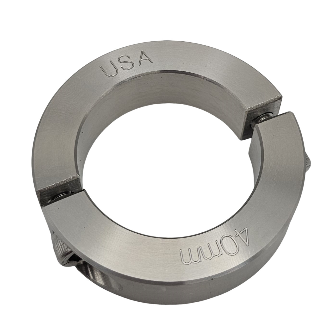 40mm Diameter - Clamping Two Piece Shaft Collar - 303 Stainless Steel