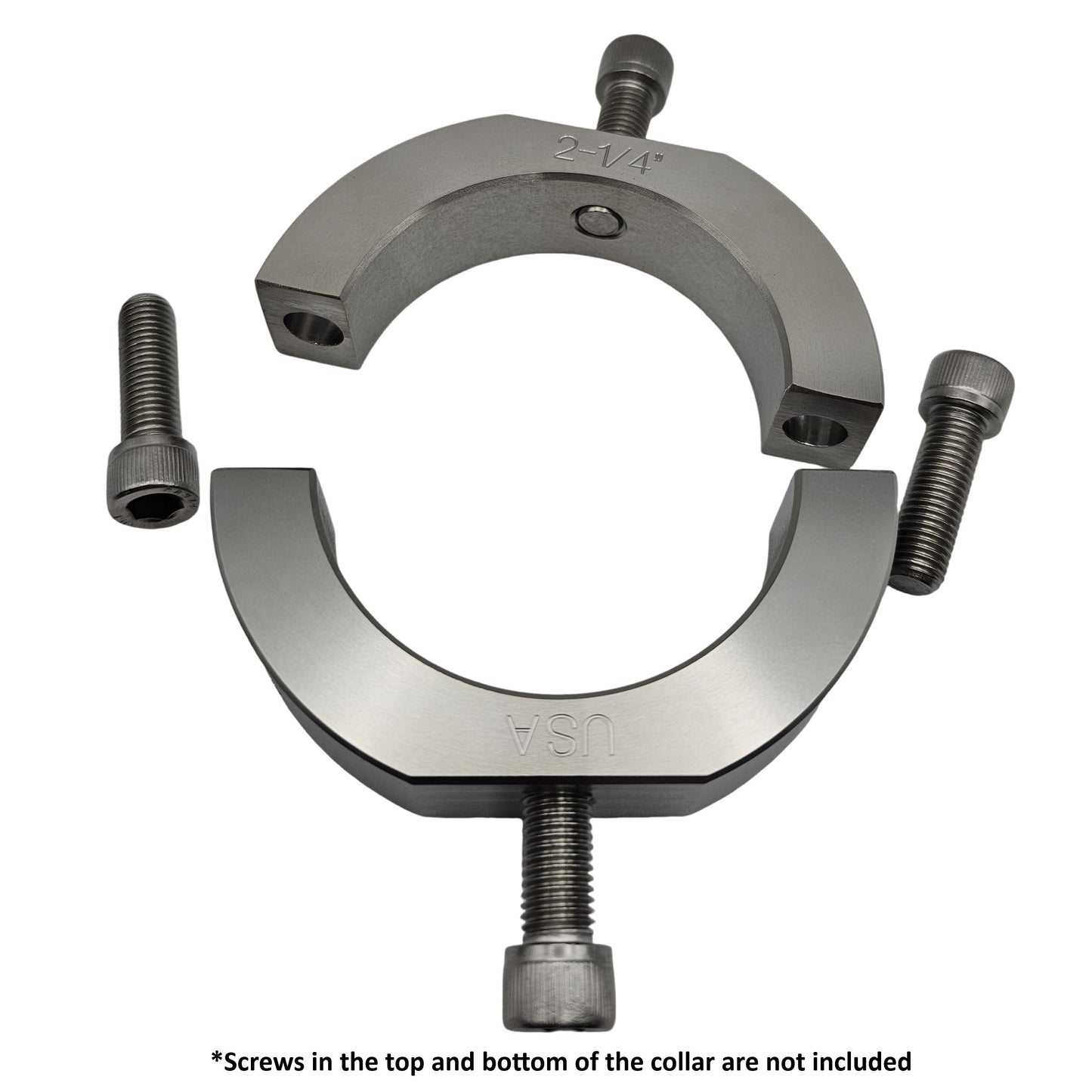 2.25" Diameter – Mountable Clamping Two Piece Shaft Collar - 303 Stainless Steel
