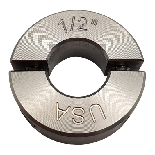 0.50" Diameter - Clamping Two Piece Shaft Collar - 303 Stainless Steel