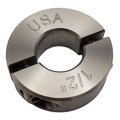 0.50" Diameter - Clamping Two Piece Shaft Collar - 303 Stainless Steel