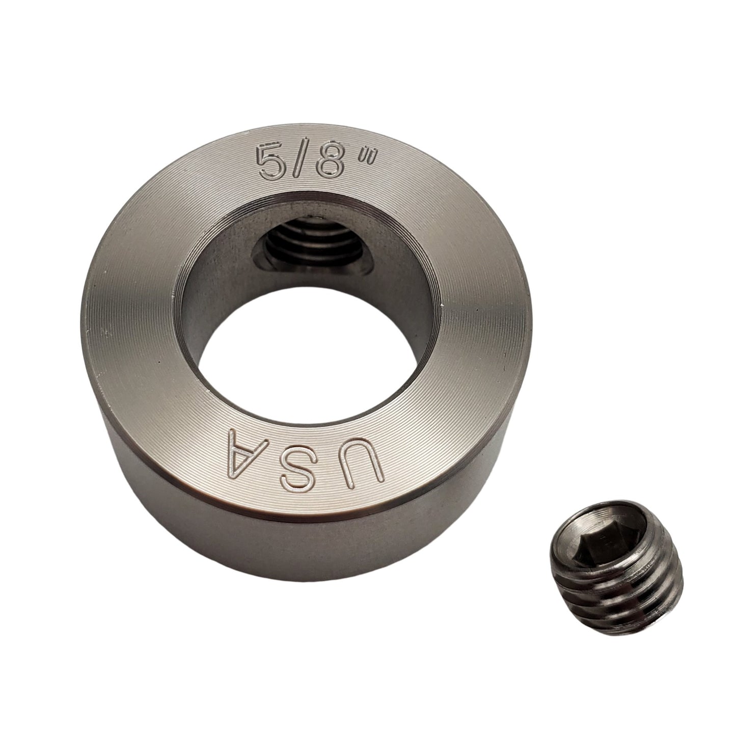 0.625" Diameter - Set Screw Shaft Collar - 303 Stainless Steel