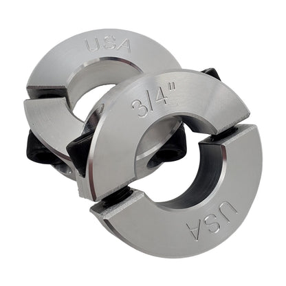 0.75" Diameter - Clamping Two Piece Shaft Collar - 2024 Aluminum