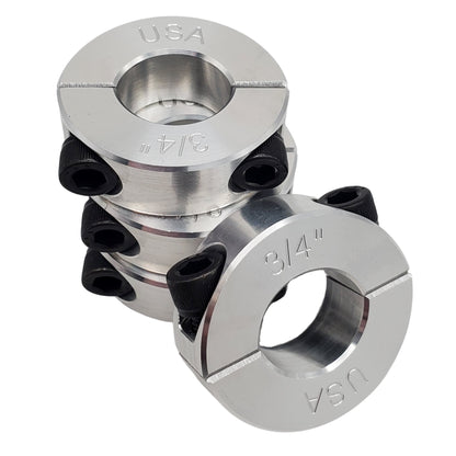 0.75" Diameter - Clamping Two Piece Shaft Collar - 2024 Aluminum