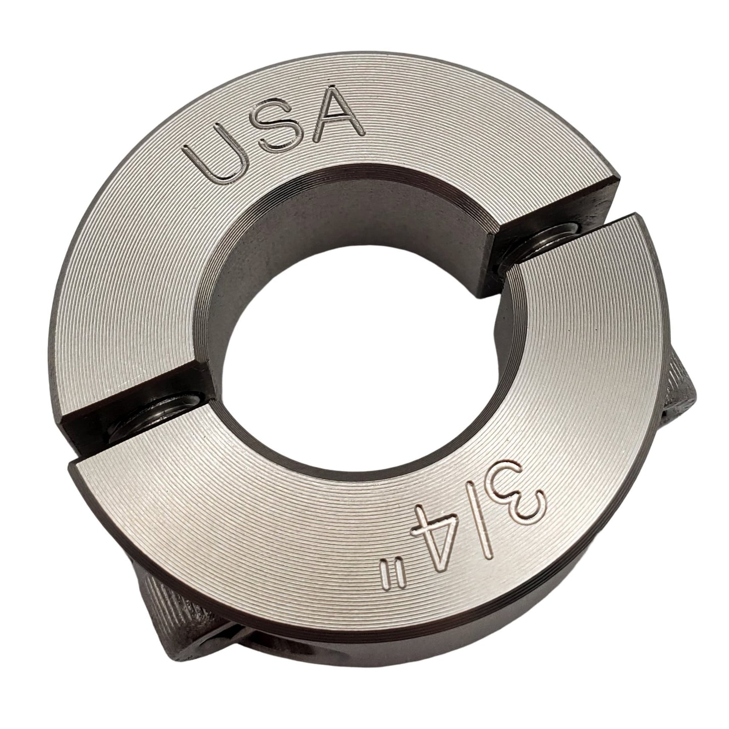 0.75" Diameter - Clamping Two Piece Shaft Collar - 303 Stainless Steel
