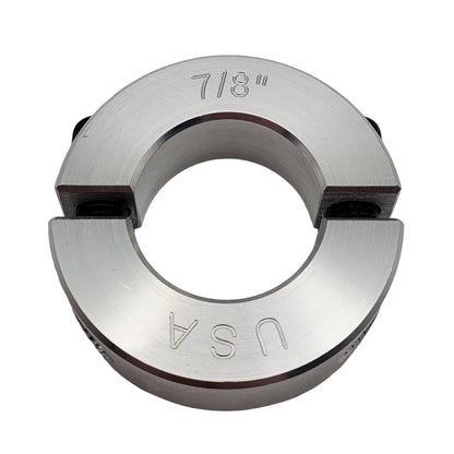 0.875" Diameter - Clamping Two Piece Shaft Collar - 2024 Aluminum