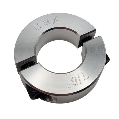 0.875" Diameter - Clamping Two Piece Shaft Collar - 2024 Aluminum