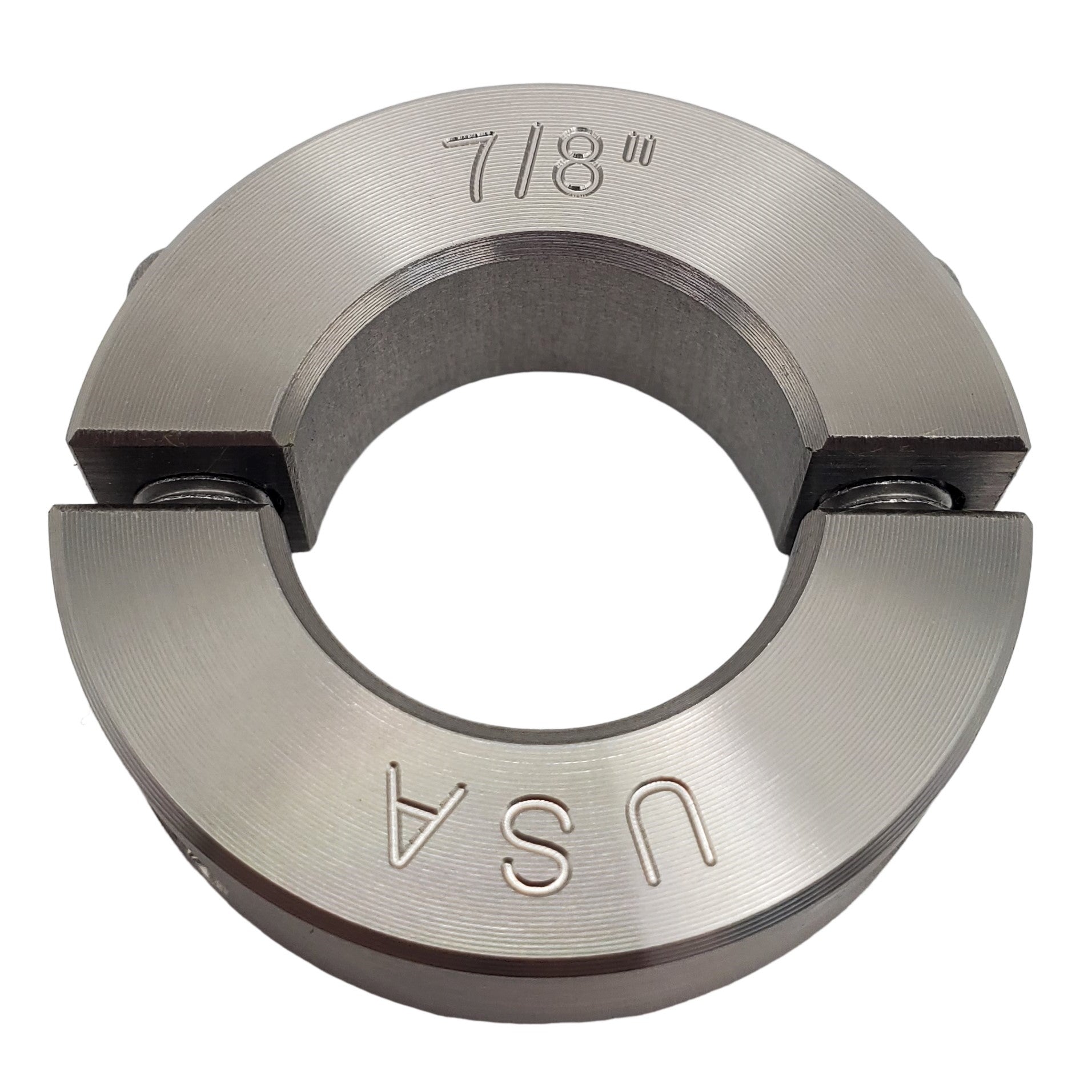 0.875" Diameter - Clamping Two Piece Shaft Collar - 303 Stainless Steel