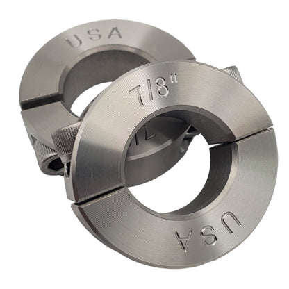 0.875" Diameter - Clamping Two Piece Shaft Collar - 303 Stainless Steel