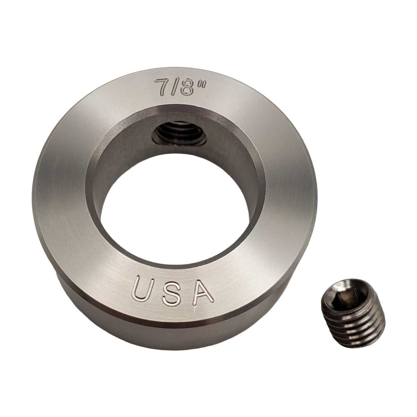 0.875" Diameter - Set Screw Shaft Collar - 303 Stainless Steel