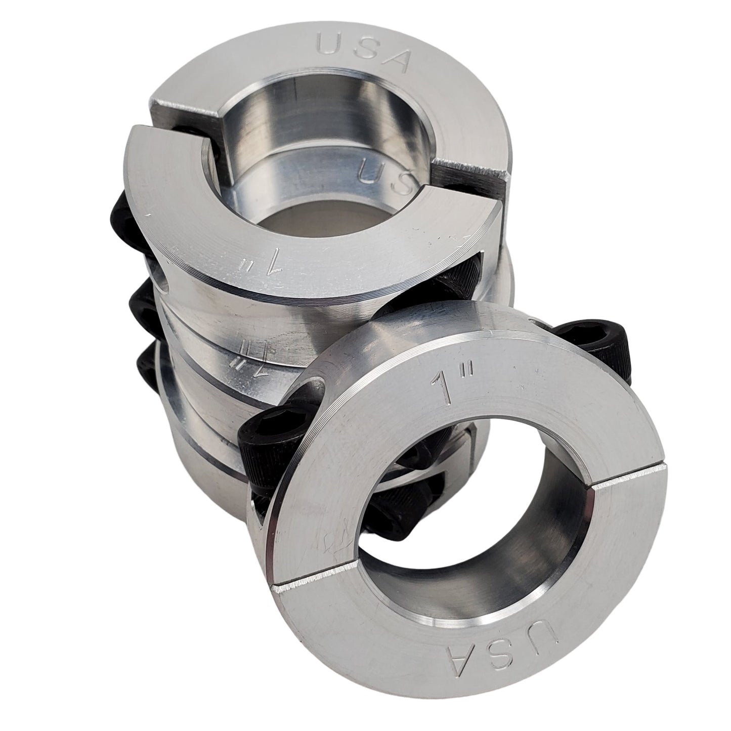 1.00" Diameter - Clamping Two Piece Shaft Collar - 2024 Aluminum