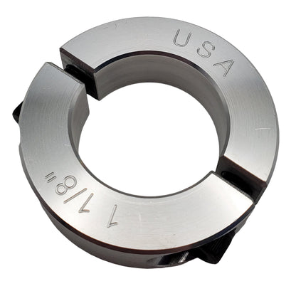 1.125" Diameter - Clamping Two Piece Shaft Collar - 2024 Aluminum