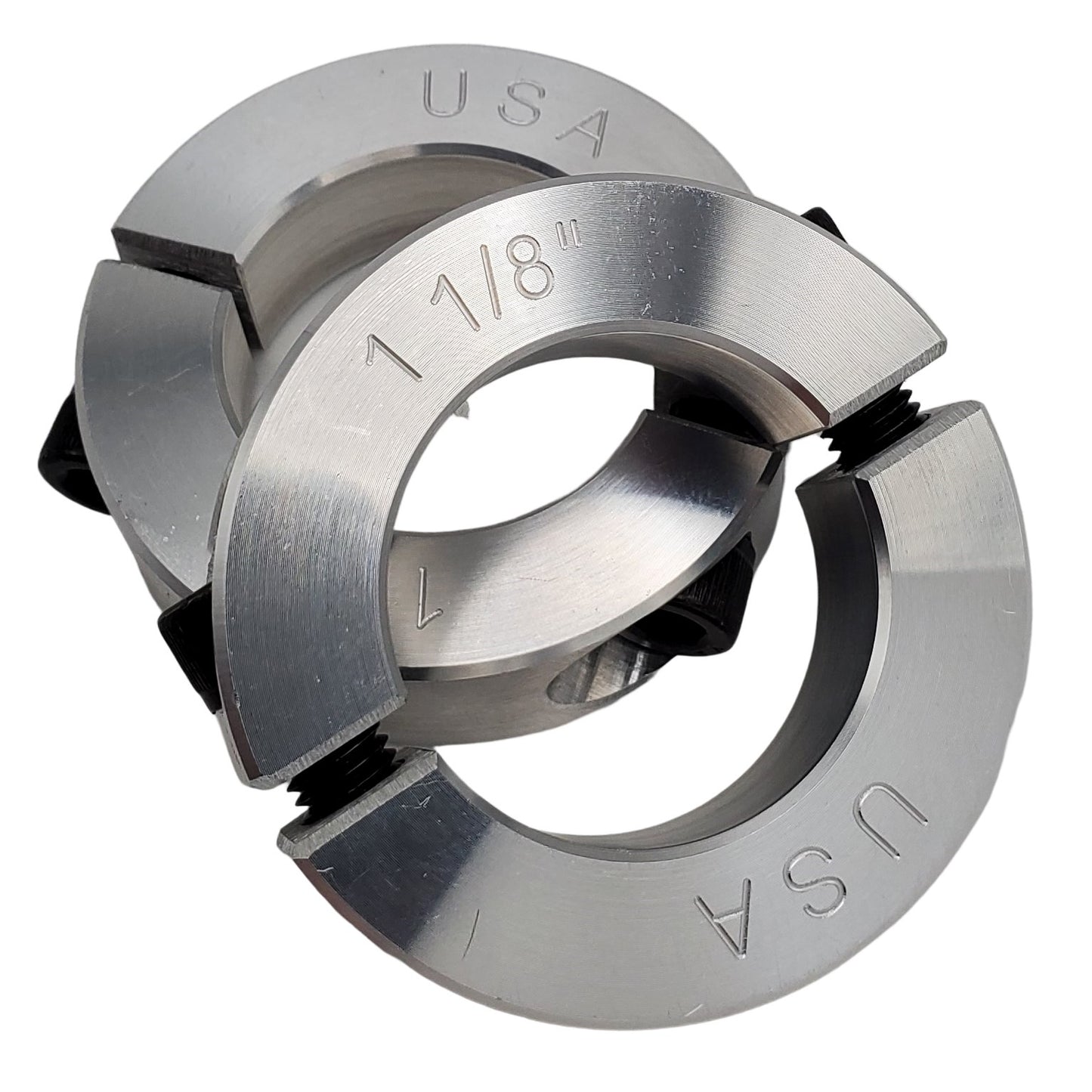 1.125" Diameter - Clamping Two Piece Shaft Collar - 2024 Aluminum