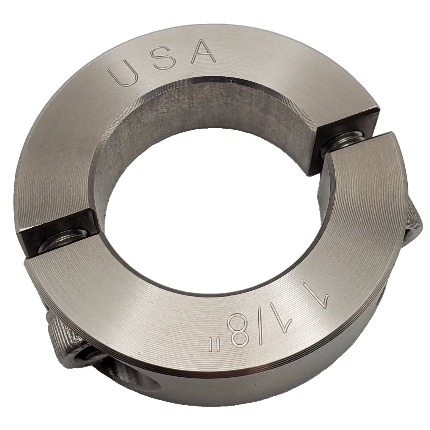 1.125" Diameter - Clamping Two Piece Shaft Collar - 303 Stainless Steel