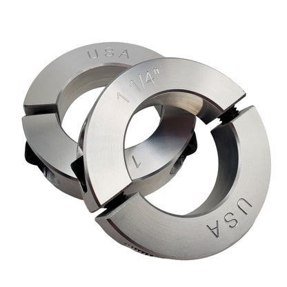 1.25" Diameter - Clamping Two Piece Shaft Collar - 2024 Aluminum