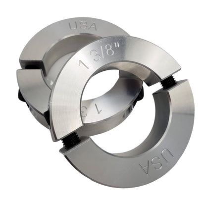 1.375" Diameter - Clamping Two Piece Shaft Collar - 2024 Aluminum
