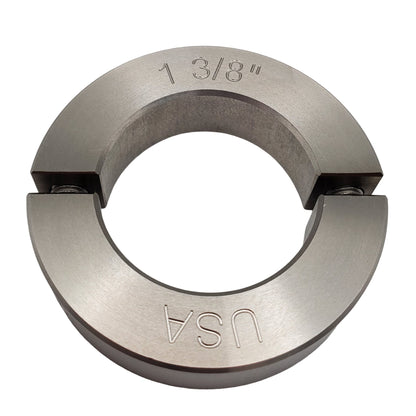 1.375" Diameter - Clamping Two Piece Shaft Collar - 303 Stainless Steel