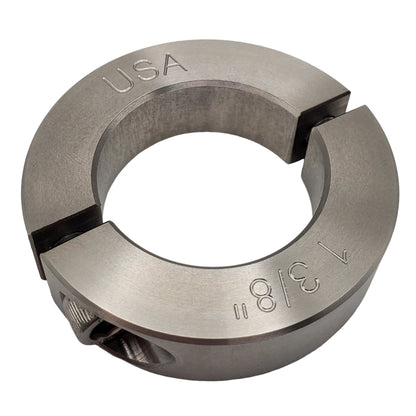1.375" Diameter - Clamping Two Piece Shaft Collar - 303 Stainless Steel