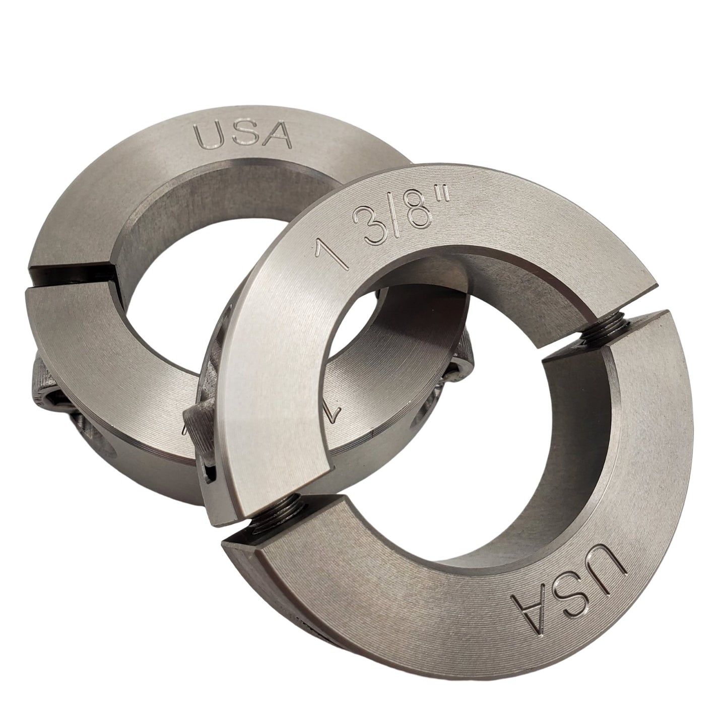 1.375" Diameter - Clamping Two Piece Shaft Collar - 303 Stainless Steel